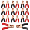 Vibit 20 Pcs Alligator Clips Heavy Duty Copper Spring Loaded Battery Clamps - size: 20 PCS-50A