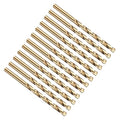 PATIKIL #6 Drill Bit Micro M2 High-Speed Steel 135° Gold Finish 12Pcs - size: #6