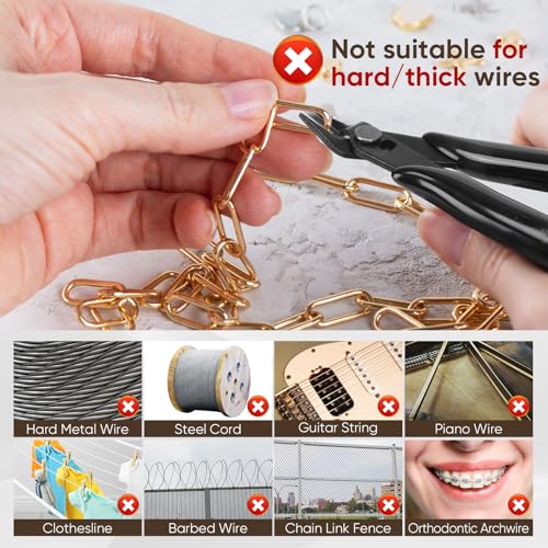 5 Inch Flush Cutters, 2 Pack Micro Wire Cutters, Zip Tie Cutter - color: Black ( 2 Pack )