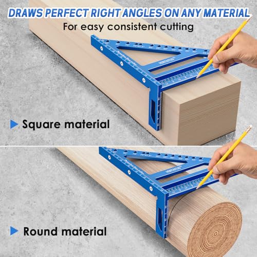 8.5-Inch 3D Large Carpenter Square for Multi-Angle Measuring and Marking - color: Blue
