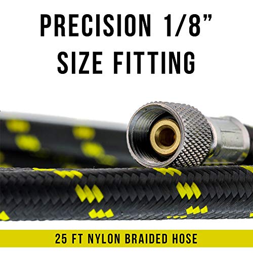 Master Airbrush Premium 25 Foot Nylon Braided Airbrush Hose - size: 25' (1/8" Fittings)