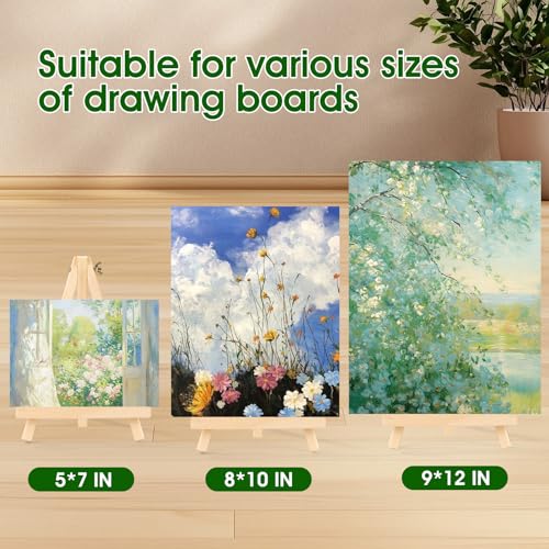12 Pack 9 Inch Wood Easels, Easel Stand for Painting Canvases - style: 12 Pack