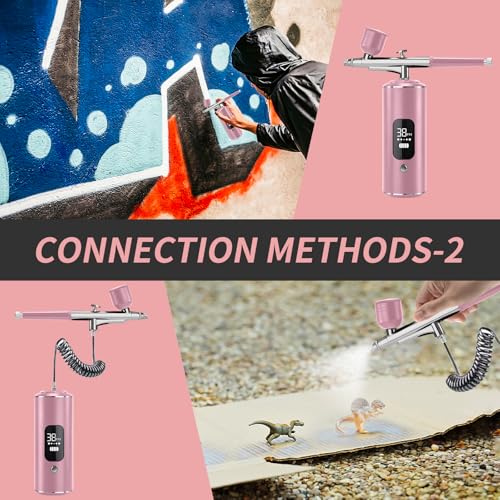Airbrush Kit with Air Compressor, Cordless Rechargeable with 0.3mm Nozzle