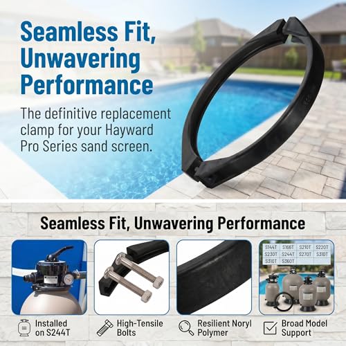 GMX600NM Flange Valve Clamp For 8-8.5in Above Ground & Ground Pool Filters