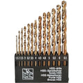 13-Pc M35 Cobalt Metric Drill Bit Set, 1.5-6.5mm for Hard Metals - style: 13pcs(Plastic Case)