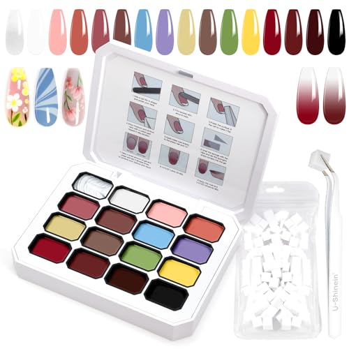 Gradient Painting Gel, 16 Ombre Gel Nail Polish - color: VelvetSpectrum Studio