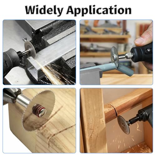 7 Pcs HSS Saw Blades Cutting Wheel Set, 6.35mm Hex Shank Mandrel - style: HSS 6+1 Hex Shank