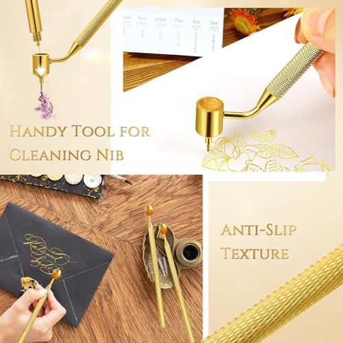 Gersoniel 4 Pcs Automotive Touch up Paint Pen, 0.5mm Fine Line Gold