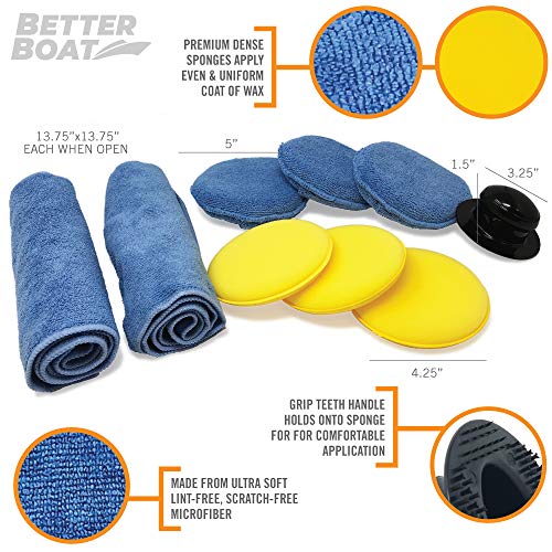 Microfiber Wax Applicator Pads, Soft Foam Hand Polish Sponges and Cloth