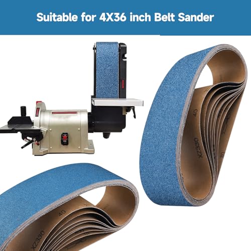 10-Piece Premium 4 x 36 Inch Zirconia Sanding Belts 150 Grit - color: 150 Grit, size: 4x36 Inch