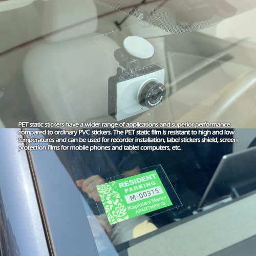 Windshield Sticker Applicator Electrostatic Film for Easy Application, Removal and Re-Application from Car to Car-12 Pack 5"x7",8 Pack2.4" x 3.1" Sheets - size: 2 Pack (20 sheets total)