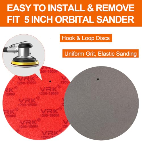 24 PCS 5 Inch Hook and Loop Sanding Sponge Discs Set 1200-1500 Grit - size: 5 In 1200-1500 Grit 24 PCS