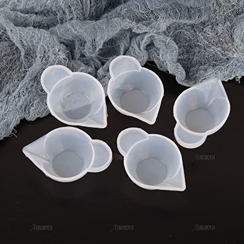 AUEAR, 20 Pack Silicone Mold Cup Dispenser Resin Mini Measuring Cups for DIY Epoxy Craft - size: 20 Pack