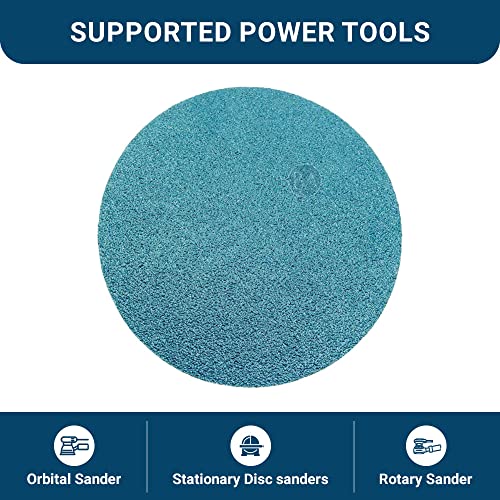 Benchmark Abrasives 12" No Hole PSA Sanding Discs, 24 Grit, 5-Count - style: 24 Grit