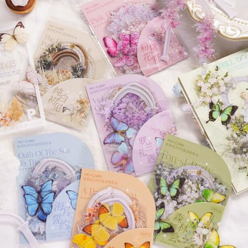 120 Pcs Aesthetic Floral Arch PET Stickers for Journaling - color: Romantic Collection