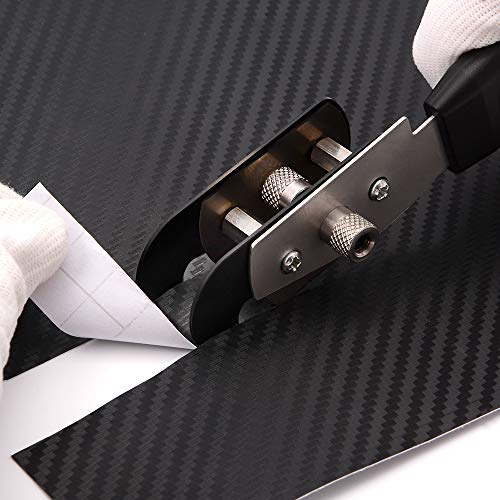 NEWISHTOOL Dual Blades Vinyl Cutter Two Cuts in One and 4 Width-Spacer Pins - color: Dual-blade-knife Set