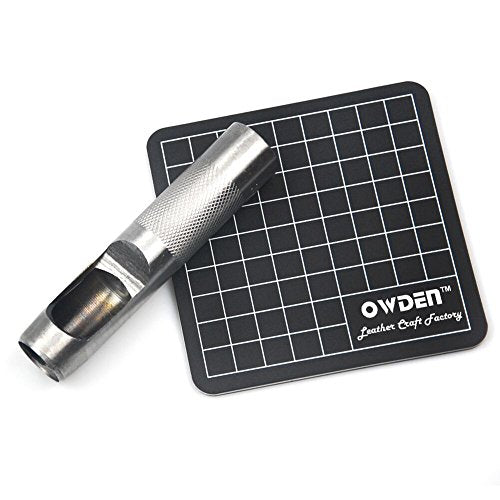 OWDEN 12Piece Leather Hole Punch Set,(1/8”-3/4”) with a Cutting Mat.