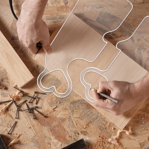 2Pcs Router Templates Acrylic Clear Valet Tray Router Template Woodworking Kitchen Inlay Templates Charcuterie Board Handicraft Decorative 6.3x15.7 inch - style: Cutting board