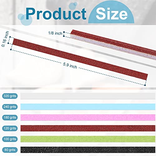 Honoson 60 Pcs Sanding Sticks for Plastic Models Water Drop Moon Style - style: Style 1