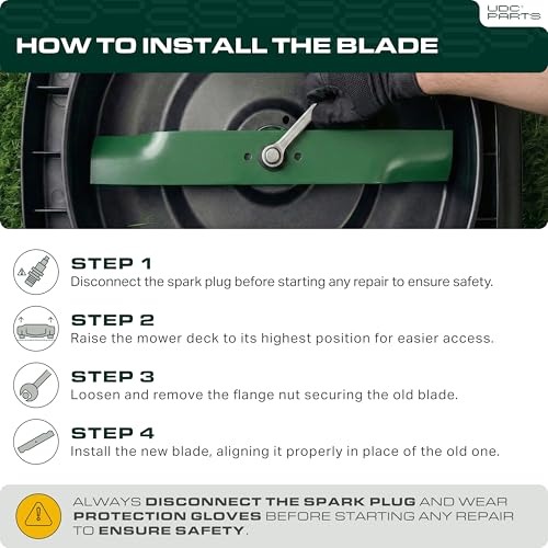 UDC Parts 601124 Hustler 54 Inch Mower Blades Replacement, 3 Pack Low Lift - size: 18-1/2" - Round (5/8")