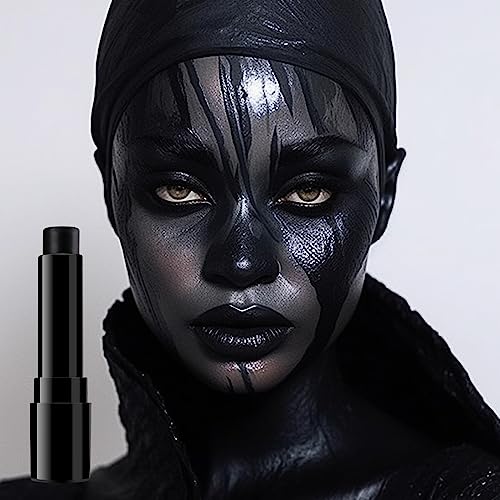 BADCOLOR Black Cream-Blendable Face Body Paint Stick for Adults Children Eye Black Softball Football Baseball Sports , Non-Toxic Hypoallergenic for Halloween SFX Makeup Cosplay Joker Costume Parties - color: 1PCS Black