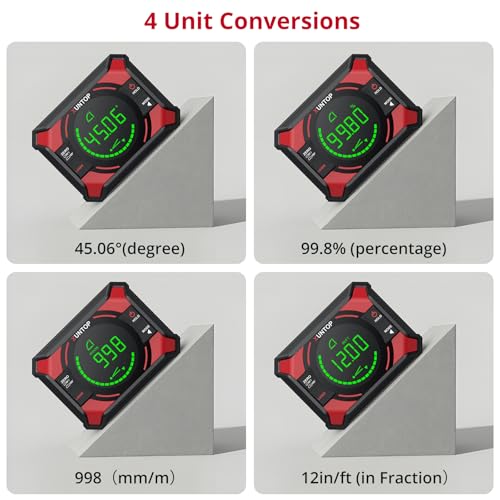 XUNTOP Digital Angle Finder with Dual Laser (Class 2 Laser, <1mW Output)