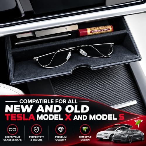 Center Console Organizer Box Tray Insert Armrest Storage Drawer Compatible with Tesla Model X, S, Highland & Juniper New Models