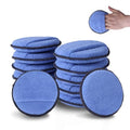 WORKPRO 12-Pack Car Wax Applicator Pads with Finger Pocket, Microfiber Pad