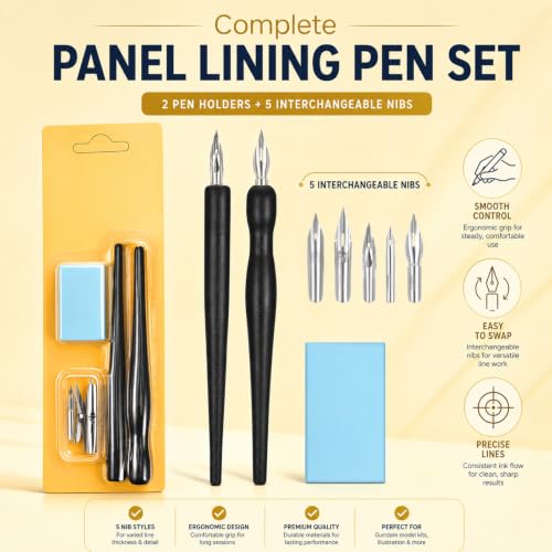Panel Line Accent Pen, 2 PCS Assembly Model Painting Tool Permeation Pen
