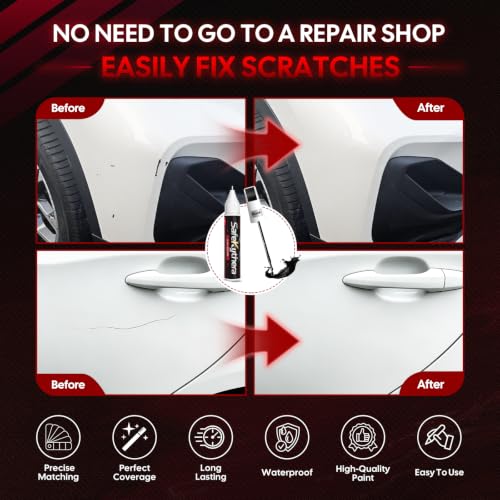 White Knuckle(PW7/GW7) Touch Up Paint Pen for Dodge - color: White Knuckle(PW7/GW7)for Ram, Durango, Challenger, Charger and Journey models