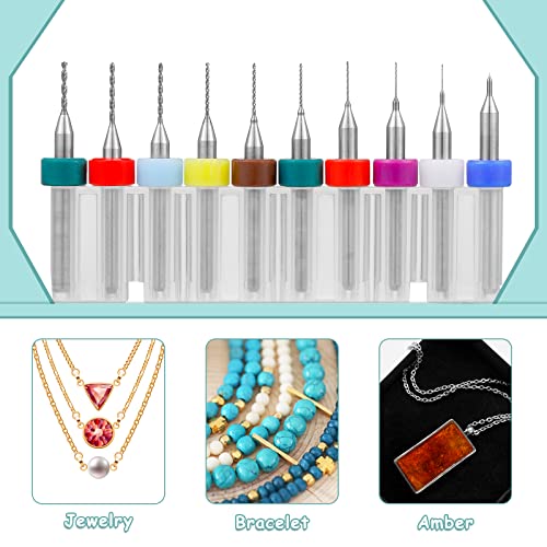 Lothee 30 Pcs Micro Drill Bits Set Tungsten Carbide PCB Jewelry,0.1-1.0 Mm - size: 0.1-1.0 mm