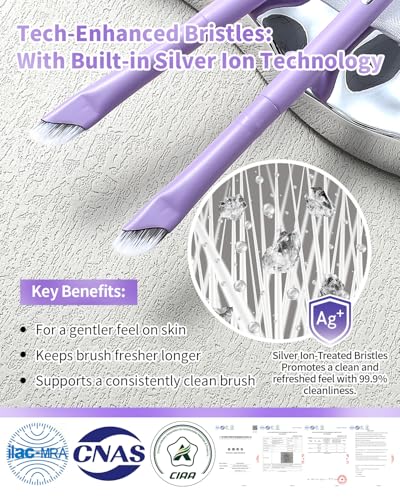 Eyeliner Brush, EIGSHOW Sickle Angled Gel Eyeliner Brush - color: Matte Purple