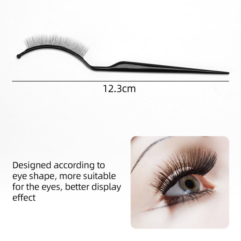 3Pcs False Eyelash Display Stick Lash Applicator Tool Holder for Salon and Home Use Plastic Black Eyelash Auxiliary Tool for Lash Trials