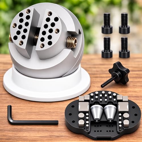 Podoy Ball Vise 3" Jewelry Engraving Block Tool with 35PCS Attachments