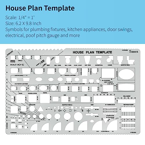 Sooez Architectural Templates, House Plan Templat, Interior Design Template - color: clear