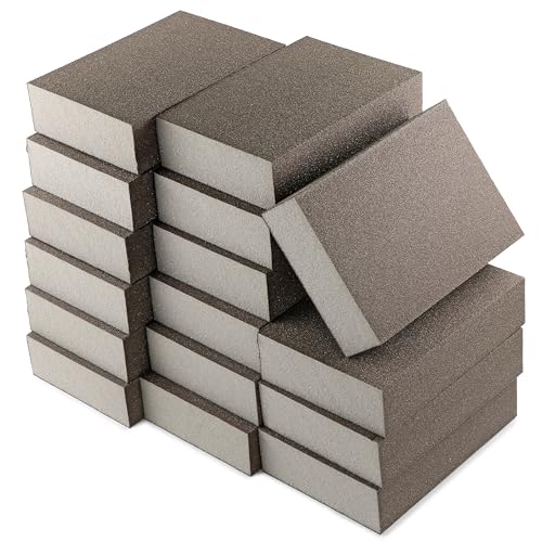 220 Grit Sanding Block, Jamiikury Superfine Sanding Sponge, 16pcs - size: 220 Grits