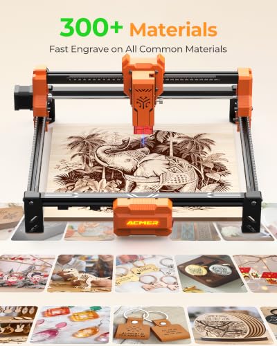 ACMER S2 Laser Engraver Machine, 4000mW Laser Cutter Engraving Machine - color: Pack-003