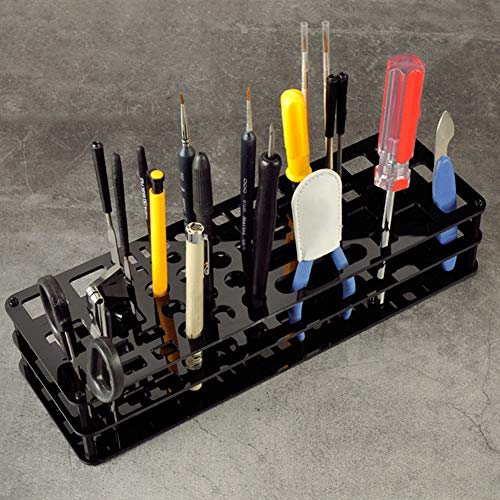 OLYCRAFT Mold Making Tools Storage Box Gunpla Tools Storage Box Model Building Tool Organizer 63 Holes Shelf Craft Tools Rack Stand for Tools Storage