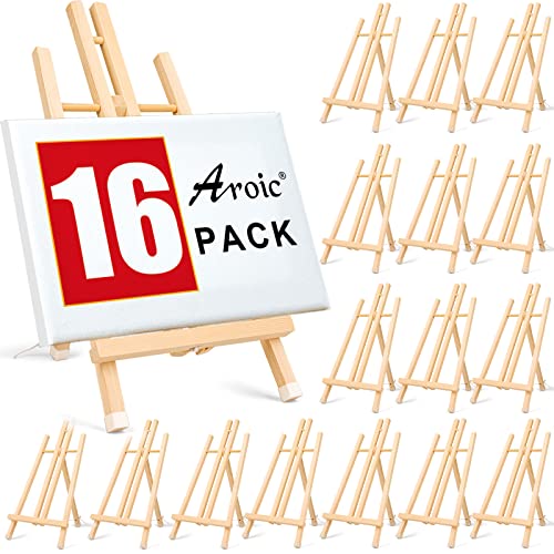 16 Pack 15 Inch Wood Easels, Easel Stand for Painting Canvases and Crafts - style: 15"-16p