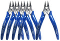 Flush Wire Cutter, 5PACK Blue Diagonal Cutting Pliers Side Cutter Nippers Micro Wire Cutter Wire Clippers Wire Snips (5inch size) - size: 5 inch flush, 5 count