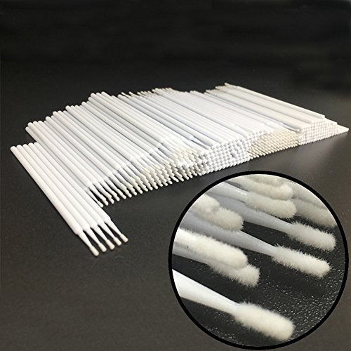 Disposable Micro Applicator Brushes Dental Brush for Oral/Eyelash Extensions Makeup 400pcs (White) - color: White