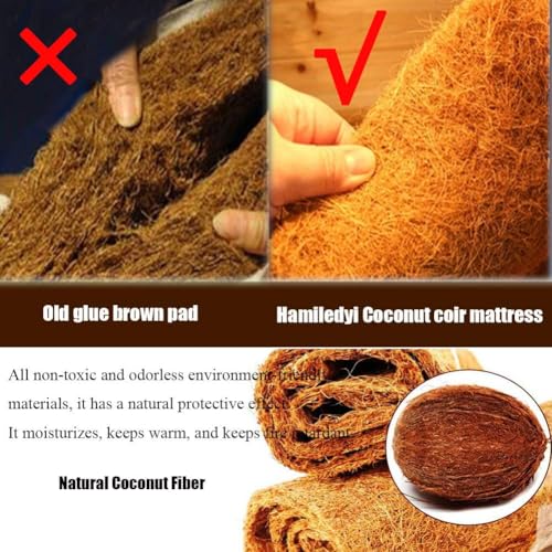 Hamiledyi Reptile Carpet 118"L x 16"W Natural Coconut Fiber Tortoise Carpet - size: 1 Pack/118 x 16 Inch