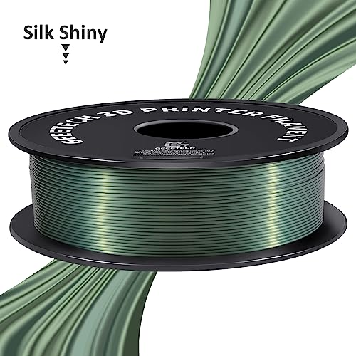 Geeetech Silk PLA 3D Printer Filament 1.75mm, Dark Green - color: 1kg Silk Dark Green Bronze