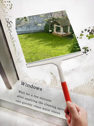 2Pcs 9.8 Inch Silicone Squeegee for Shower Glass Doors,Tiles,Countertops