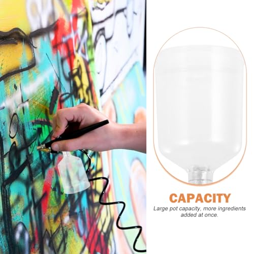 DIYEAH Airbrush Paint Cup Replacement 20cc Transparent Plastic Cup - size: 5.70X3.5X3.50CM