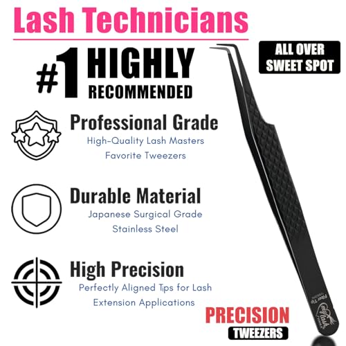 90 Degree Boot Lash Tweezers for Volume Fans - color: Cectweezer-01
