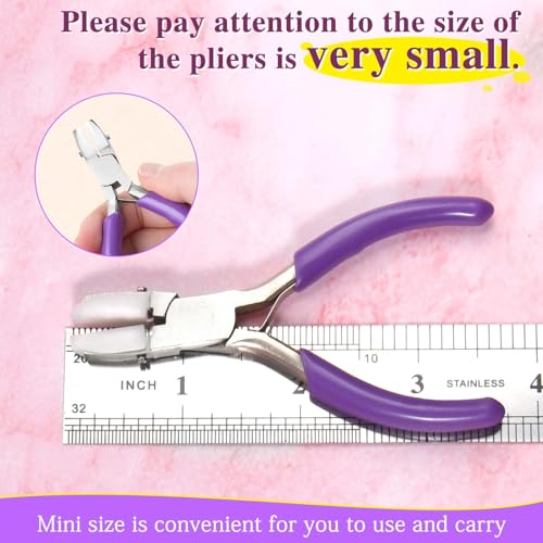 SPEEDWOX 3-Inch Nylon Jaw Pliers for Jewelry Making, Flat Jaw, Purple