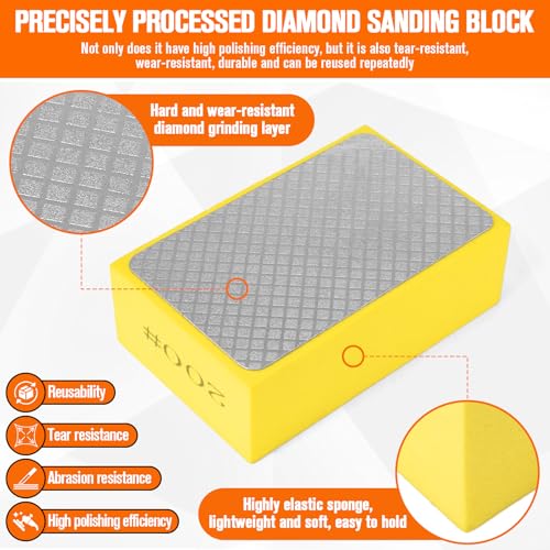 GDDGHS 19pcs Diamond Sanding Pads 50-8000 Grit, Upgraded 4 Inch Diamond Polishing Pads Kit for Marble Stone Granite Concrete Tile, Granite Polishing Pads for Wet/Dry Use - size: 19 PCS Diamond Polishing Pads