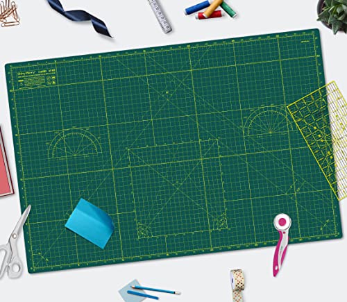 Self Healing Cutting Mat A1 24"x 36" Double Sided Green Mat - color: Green, size: A1 (24" x 36")