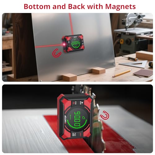 XUNTOP Digital Angle Finder with Dual Laser (Class 2 Laser, <1mW Output)